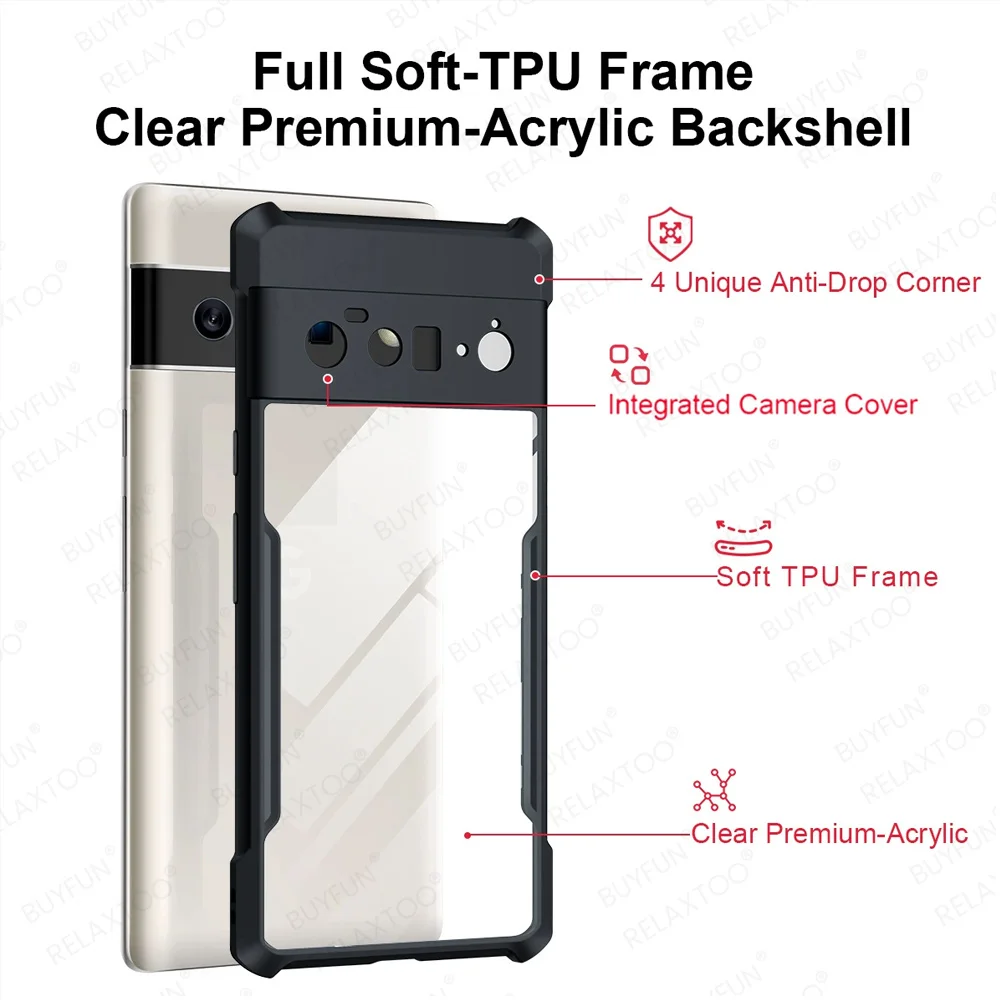 Funda transparente para Google Pixel 7A con anillo de soporte - Dealy