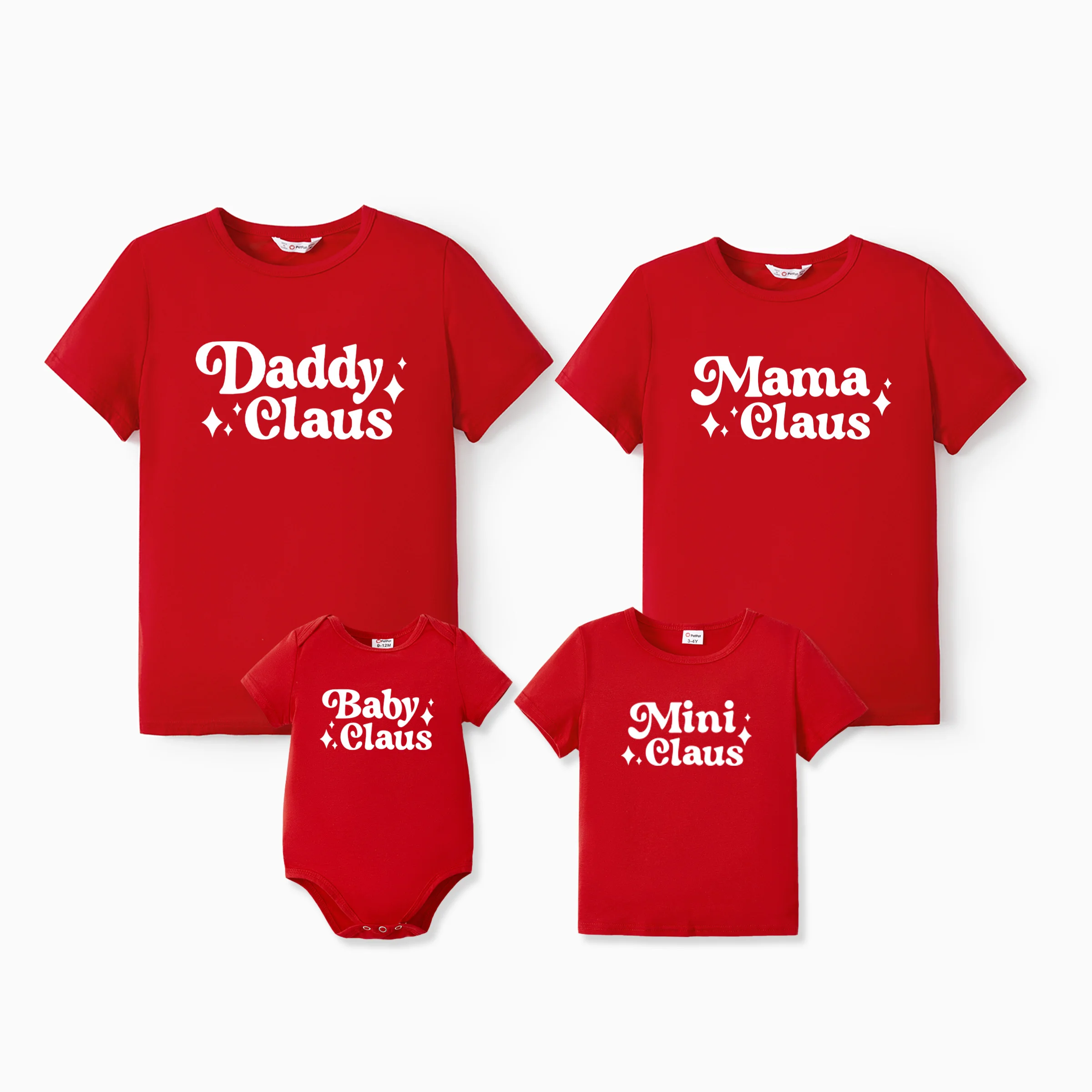 thumbnail image 2 of Camiseta de manga corta con estampado de letras a juego para toda la familia de Navidad PatPat, 2 of 5