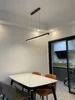 Dining room chandelier Dining table lighting kitchen bar light LED linear lamp restaurant pendant lights modern brief droplight 6