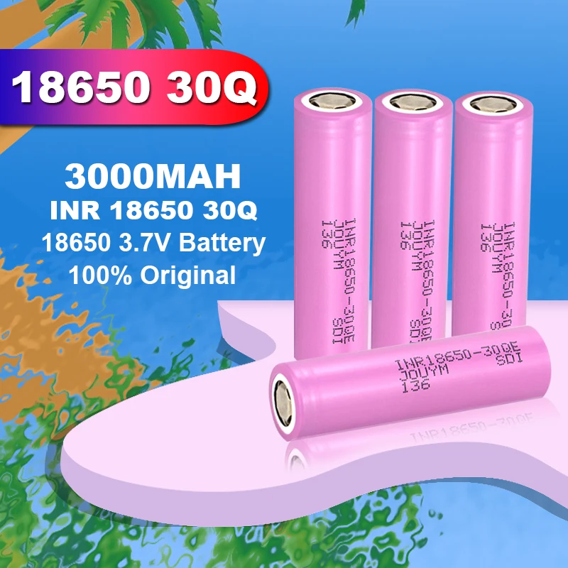 INR18650Battery37V3000mAhINR1865030QLiionRechargeable