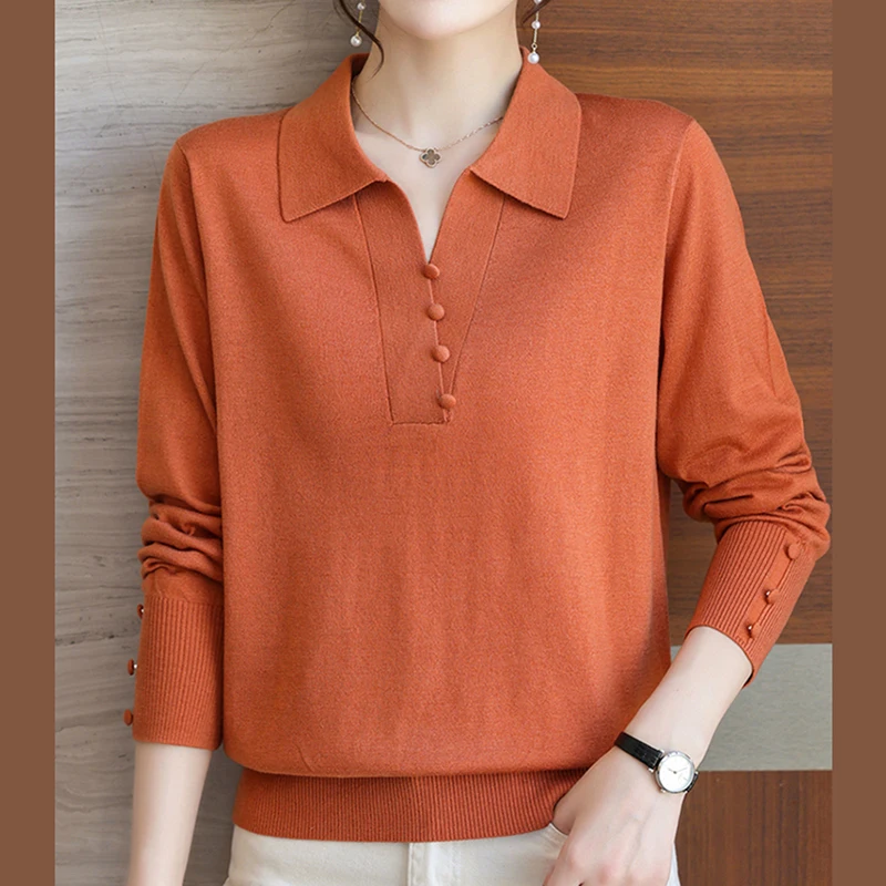

Autumn Winter Elegant Sweater For Women 2023 Korean Fashion Womens Clothing Long Sleeve Pullovers Knitted Tops Female Sweaters