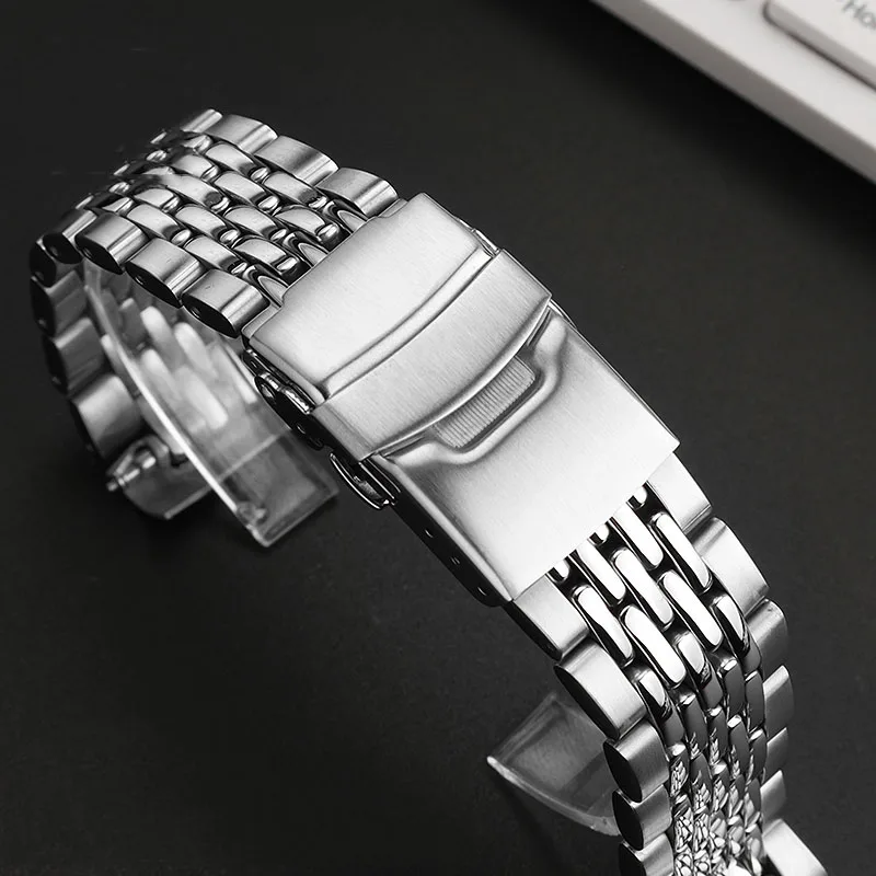 Enhanced Stainless Steel Watch Band - 22mm Strap for Seiko Water Ghost Series