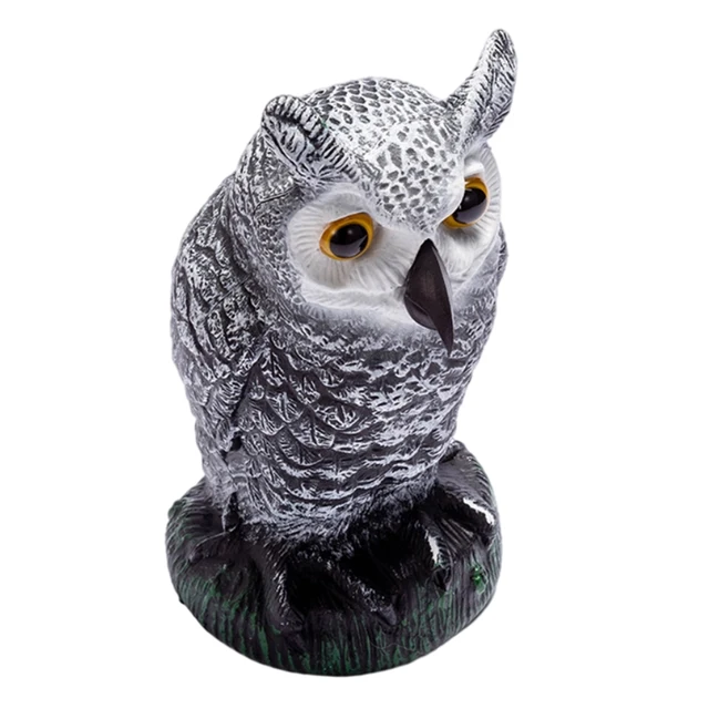 Kerti Bagoly Szobor Műanyag Madárcímes Szimuláció -Visszataszító Madárkérő Kártevőirtó Farm Udvar Dekoráció - Image 4