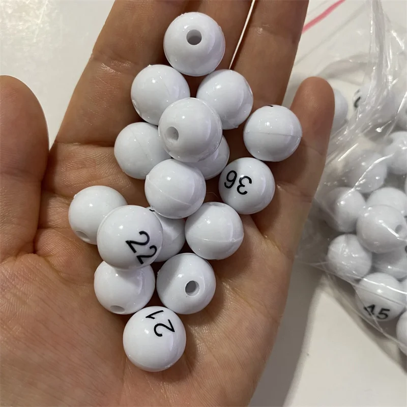 75PCS/Lot 15MM Number Balls For Board Game Entertainment