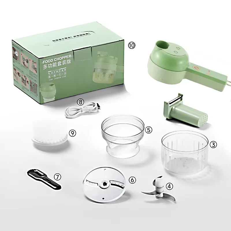 Multifunctional Electric Vegetable Chopper, Convenient Gadget for Home Kitchen, Fruit, Vegetable and Meat Chopping Tools for food processor