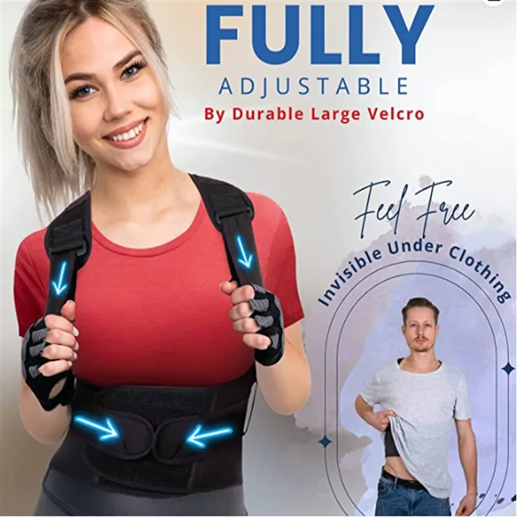 Back Waist Posture Corrector Adjustable Adult Correction Belt Waist Trainer Shoulder Lumbar Brace Spine Support Belt Vest