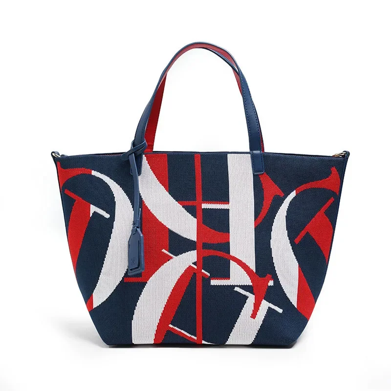 حقيبة يد نسائية ذات سعة كبيرة بتصميم كلاسيكي على ش...