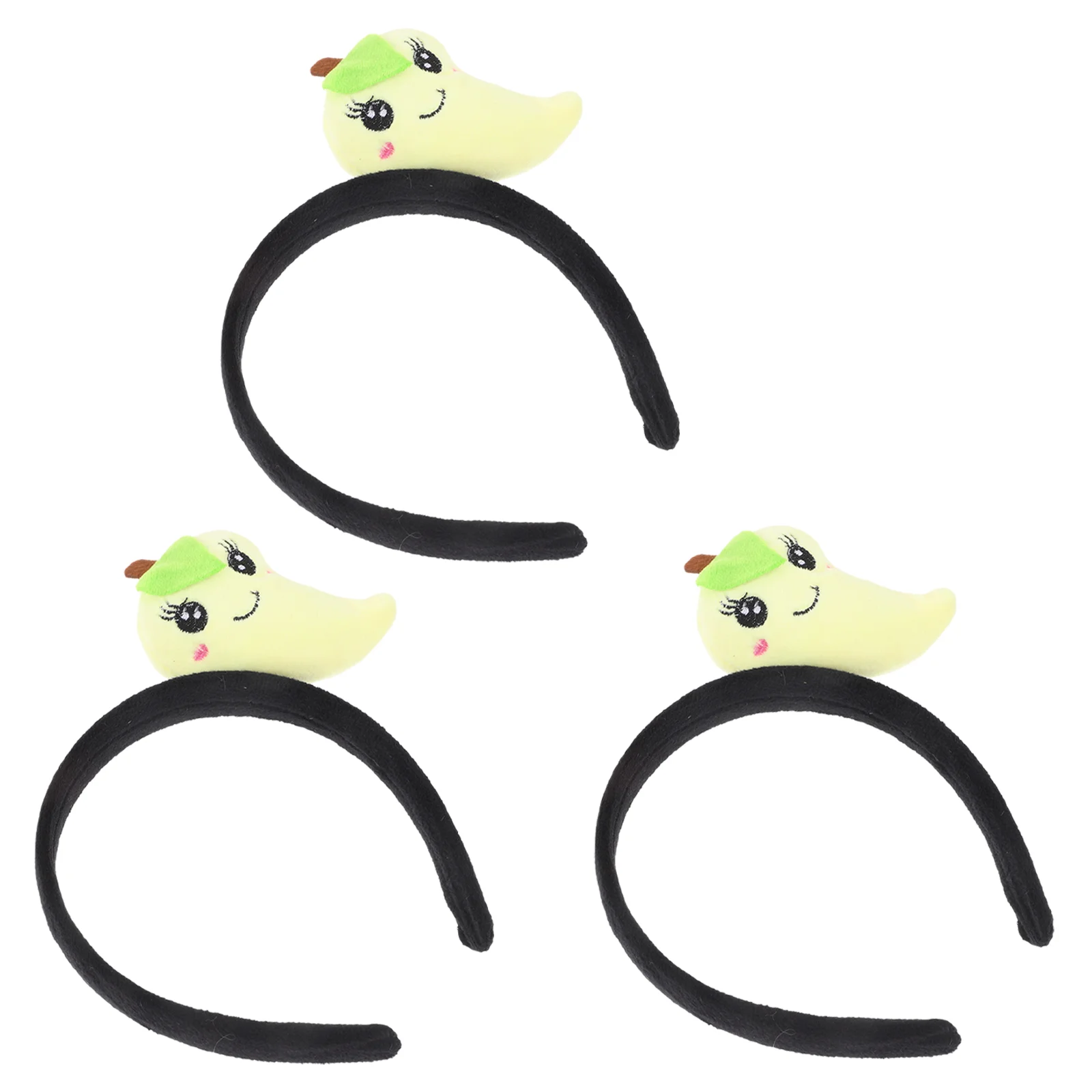 

3pcs Womens Headband Hair Band Cartoon Vegetable Women Hair Accessory Unique Headband