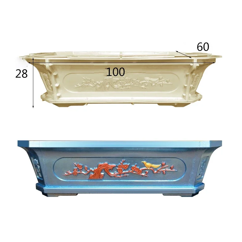 ABS Plastic Concrete Vase Mold for Garden Decoration Durable Outdoors Bonsai DIY New Chinese Gardening Flower Pot Mould