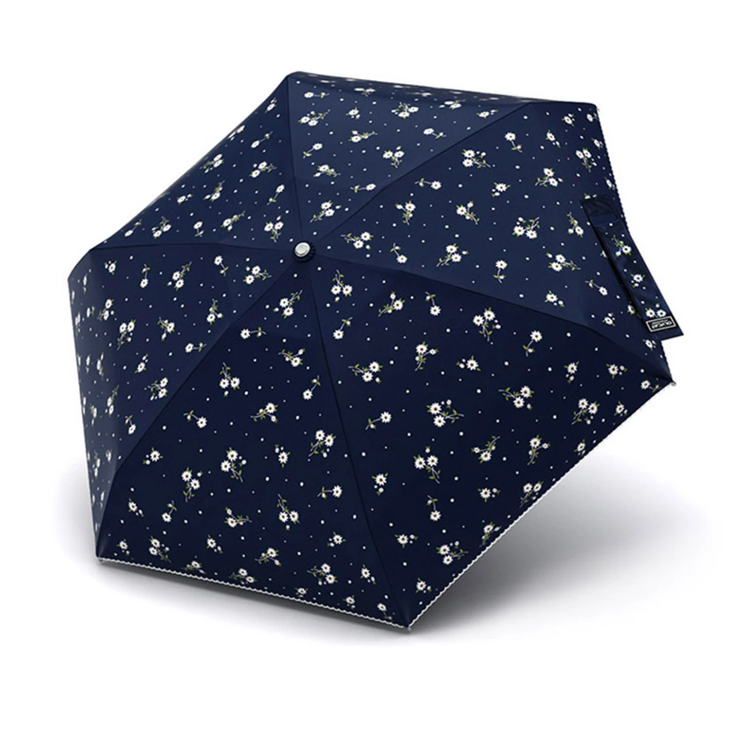 Pocket Umbrella Sun Protection Mini Five Folding Umbrella Rain Women Coating Anti UV Girls Daisy Parasol Small OLYCAT