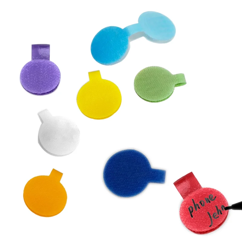 Kabeletiketten-Tags, 24–8 Stück, mehrfarbig, wasserfest, Kabeletiketten, Tags für Kabeletiketten, selbstklebend, reißfest, Kabelmanagement – Detail 6