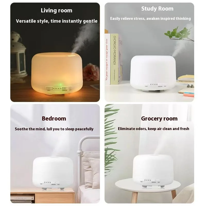 500ML Air Humidifier Essential Oil Diffuser Aroma Diffuser With Colorful Night Lights USB Humidifier Mini-Size Humidifier