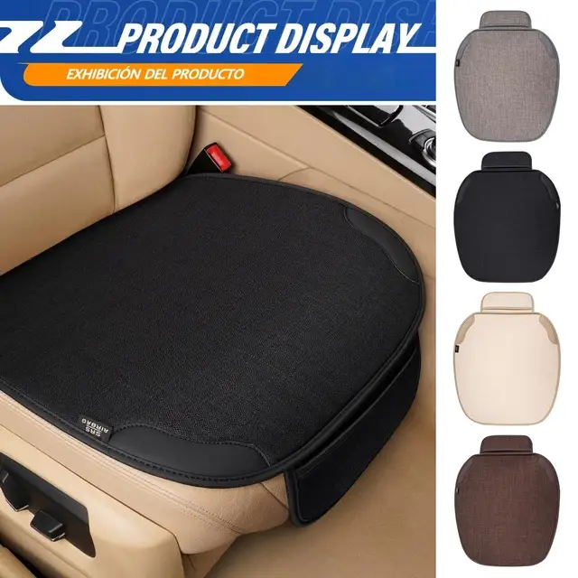Car Flax Seat Cover Universal Front Seat Breathable Anti Scratch Protector Cushion Covers For Car Interior Accessories 2024