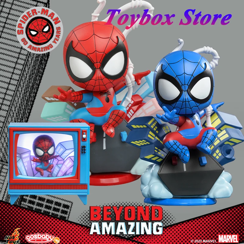 

Hot Toys Marvel Anime Spider Man COSBABY Mini Collectible COSB989/974/975 Spider Hero 7.5cm-13cm High Fans Dolls Home Decoration