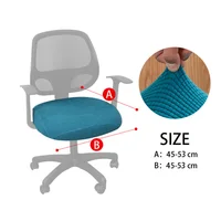 1pc Jacquard Office Chair Cover Computer Swivel Seat Cover Modern Elastic Chair Slip Washable Slipcovers Removable Dust Cover 2
