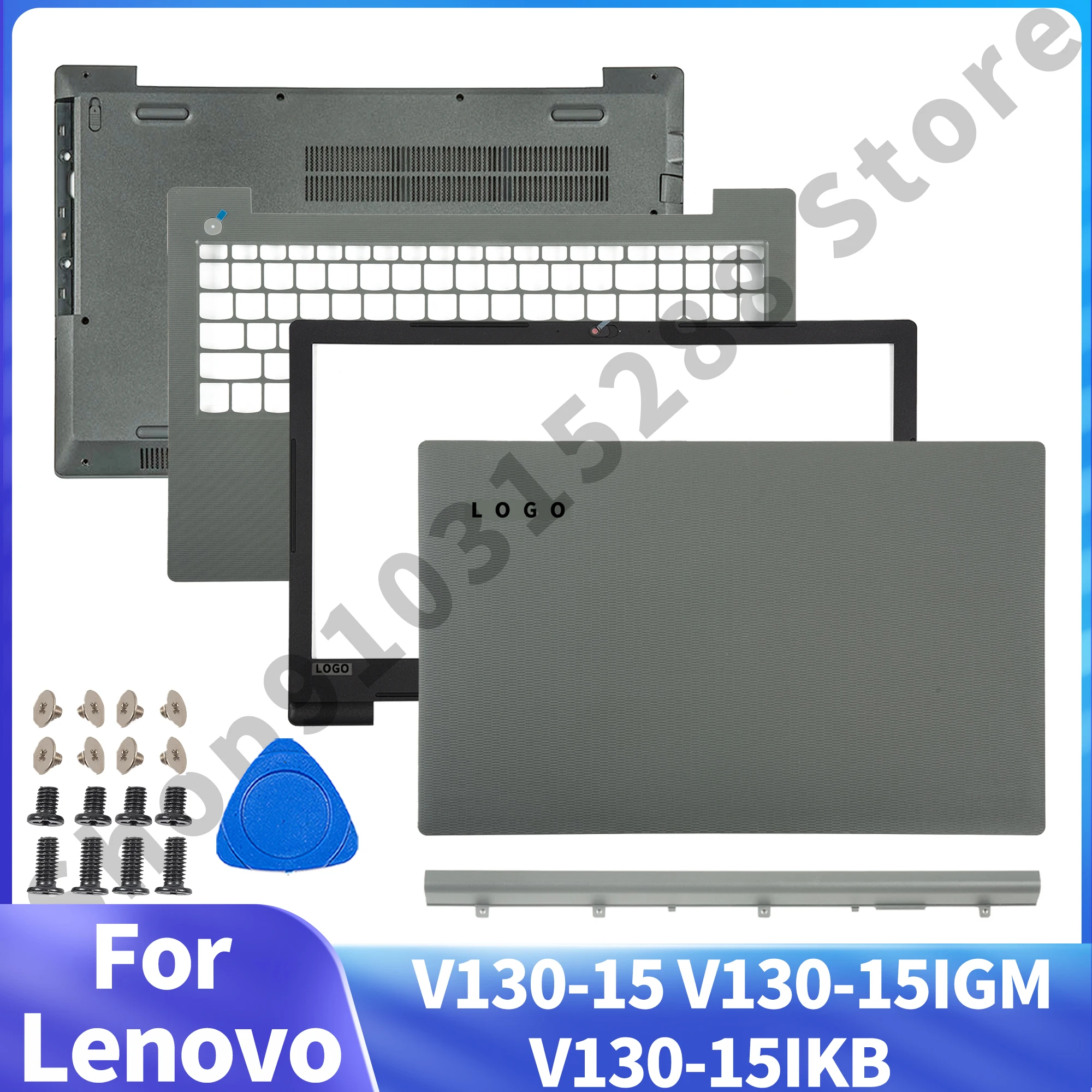 Nuove Parti Per Lenovo V130-15 V130-15Igm V130-15Ikb Lcd Cover Posteriore Cornice Anteriore Palmrest Inferiore Case Cerniere Per Laptop Sostituire