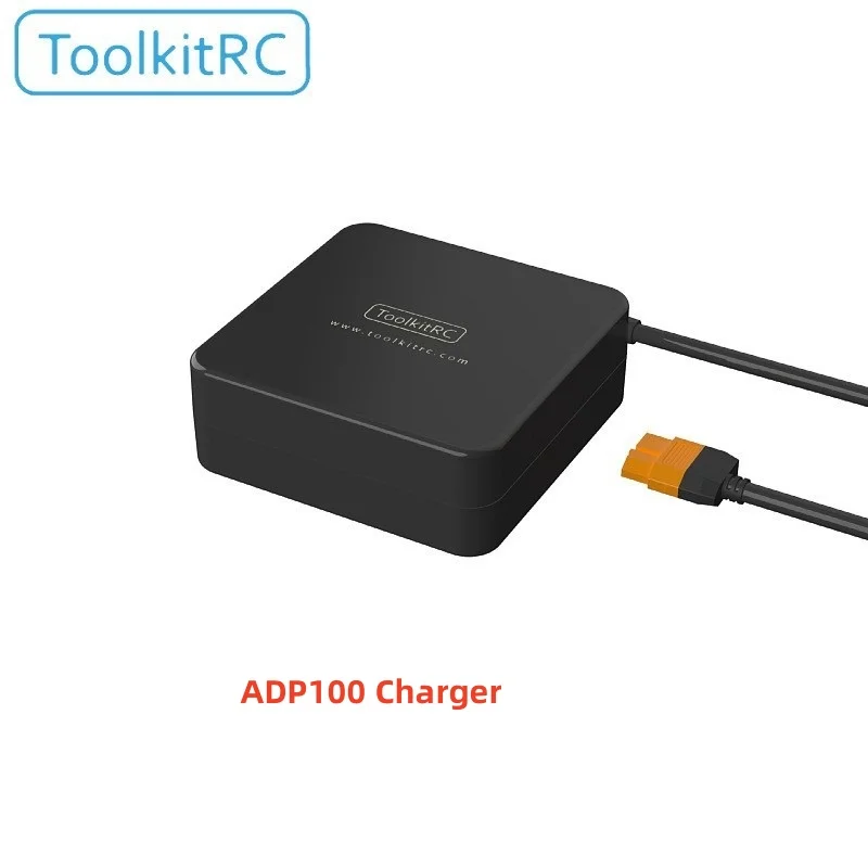 Câble d'alimentation et prise secteur de l'adaptateur ToolKitRC ADP100 100W 20V pour chargeur RC.