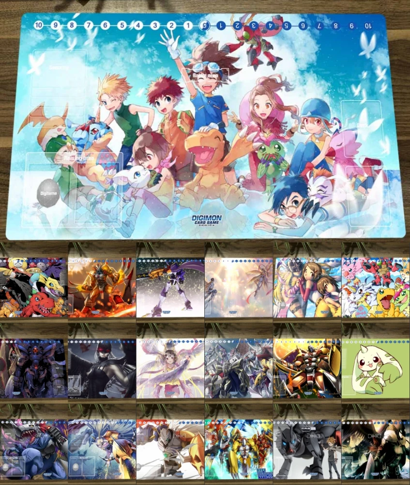 NEW Mouse Pad DTCG Duel Playmat Digimon Board Terriermon Wargreymon Custom CCG Trading Card Game Mat More Size+ Free Bag Xmas | Компьютеры