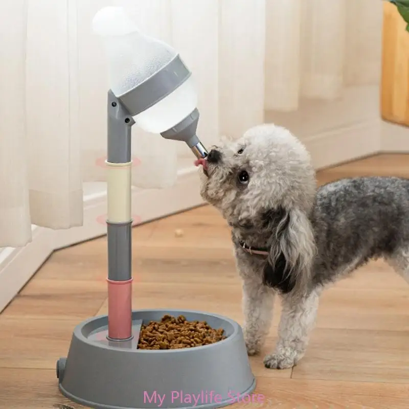 

Dog Standing Water Dispenser Height Adjustable Large Capacity No More Dripping Cat Pet Feeder Waterer Pet Products