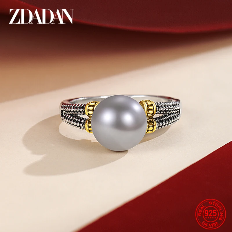 ZDADAN خاتم من الفضة عيار 925 للنساء إكسسوارات مجوهرات الزفاف بالجملة
