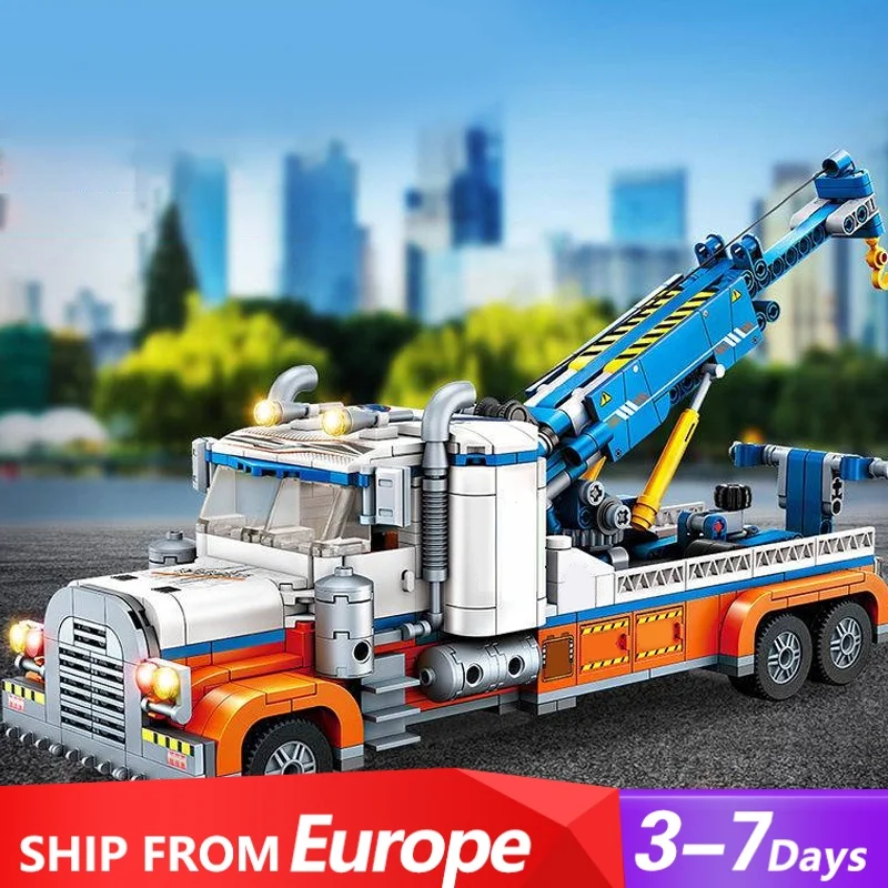 781PCS Technische MOC Stadt Verkehrs Rettungs Fahrzeug Bausteine Idee Anhänger Lkw Modell Brciks Montage Puzzle Spielzeug Kind Geschenke