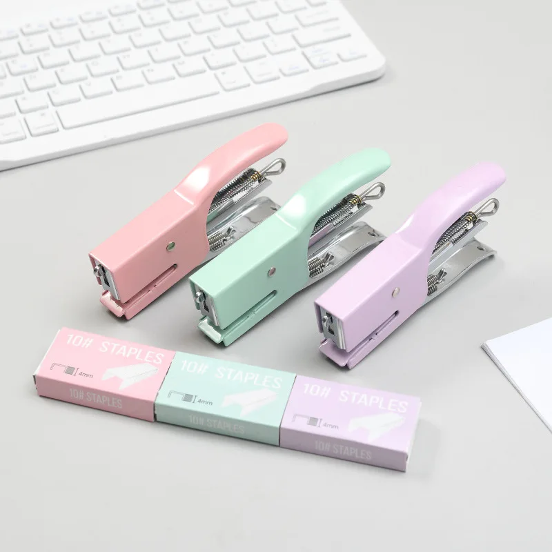 Plier Stapler and 10# Standard Nails Set Paper Stapling Binding Binder Stationery Office Supply Staples Office Accessories