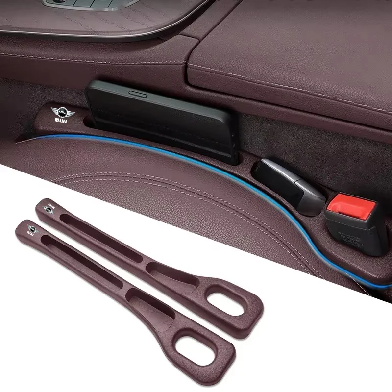 2Pcs Car Seat Gap Filler Seat Crevice Storage Box Bag For MINI Cooper One JCW Clubman Countryman R55 R56 F55 F56 R57 R58 R59