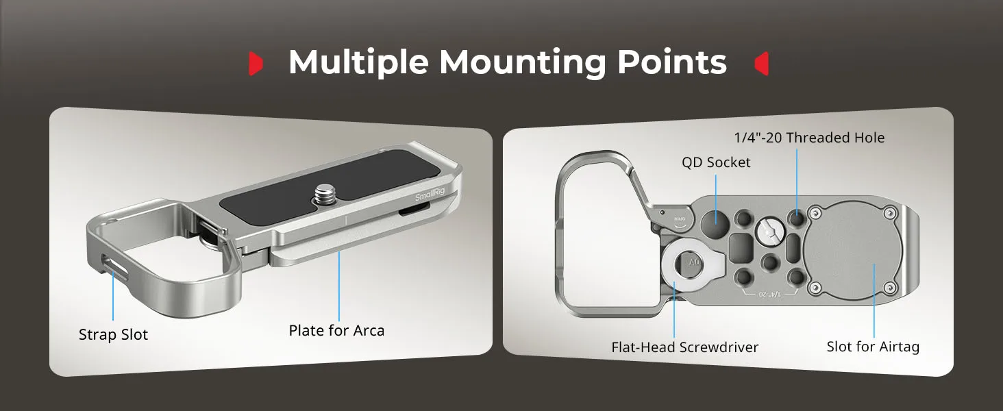 A7C II/A7CR Mount Plate with AirTag Slot for Sony Alpha 7C II / Alpha 7CR with A
