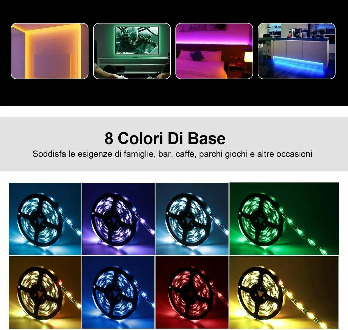 Hually Tiras LED 3M, Impermeable Tira LED USB con Control Remoto,  Sincronizar con música,5050 RGB