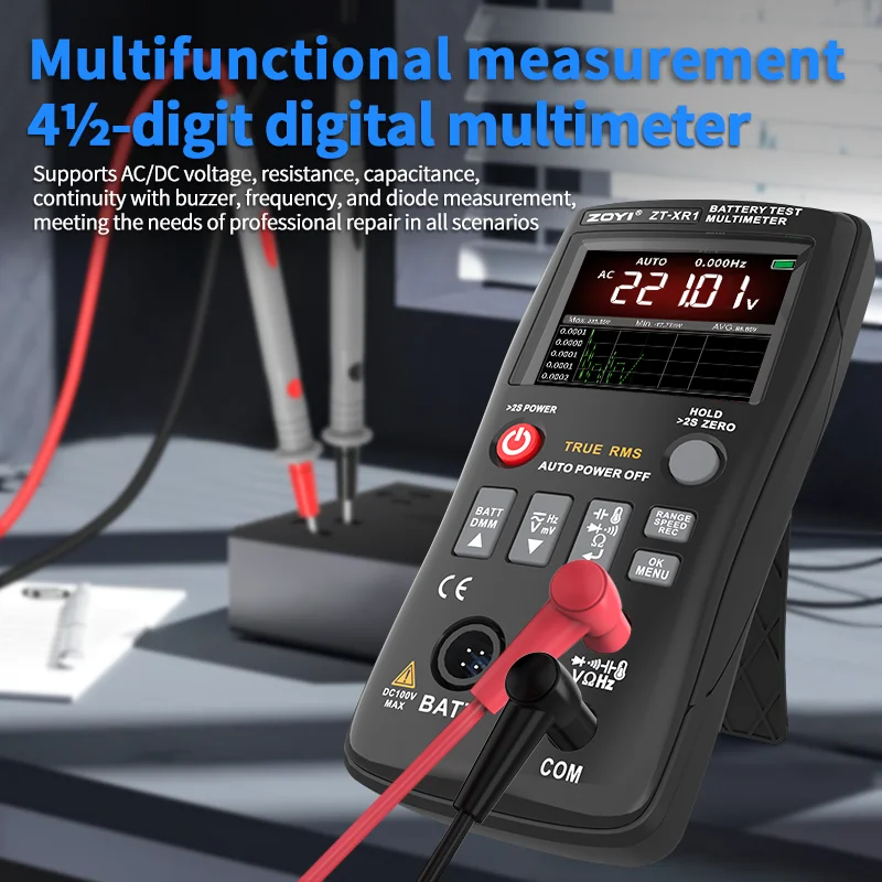 ZOYI Digital Multimeter ZT XR1, battery internal resistance tester voltage diode capacitance multi function tool - Image 3