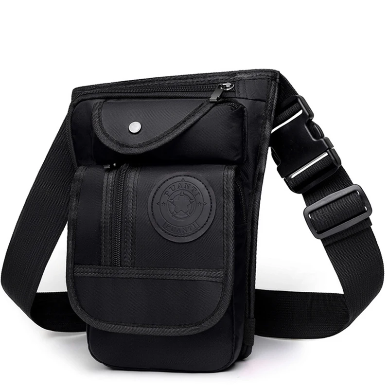 Mobile Phone Bag Men Waist Bag Pack Purse High Quality Men's Canvas Drop Leg Bag