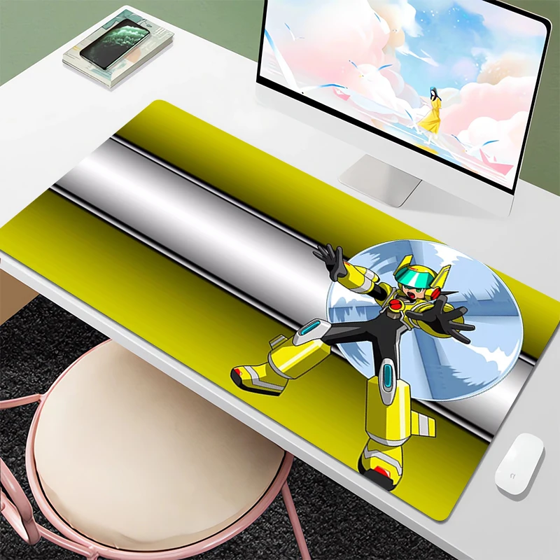 Megaman Gaming Mousepad Anime Mouse Pad Desk Protector Computer Home Office Accessori Mechanical Gamer Keyboard Mat Pc