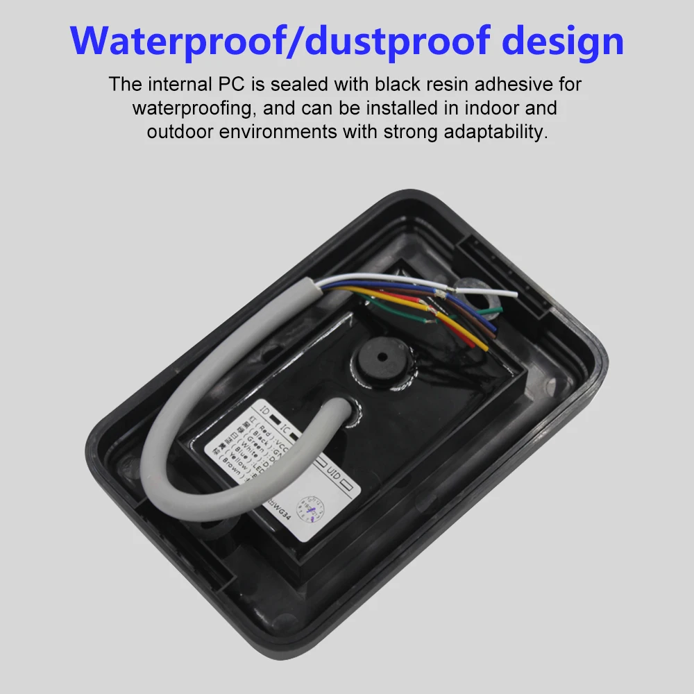 Access Control Card Reader RFID Reader IP68 Waterproof Dual Frequency 125KHz + 1