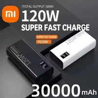 Xiaomi 30000mah Power Bank 120w Super Fast Charging 100% Sufficient Capacity Portable Charger Battery For Iphone Huawei Samsung 1