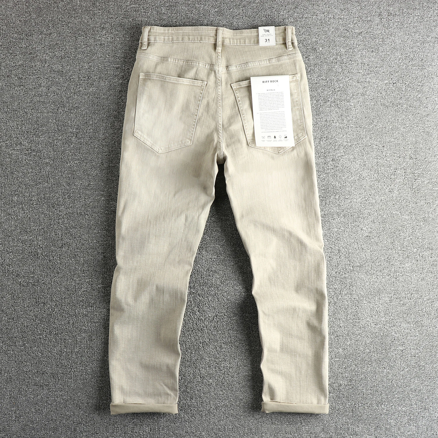 2025 Spring And Summer New American Retro High-elasticity Slub Cotton Men's Washed Straight Jeans Loose Fashion Casual Pants 2