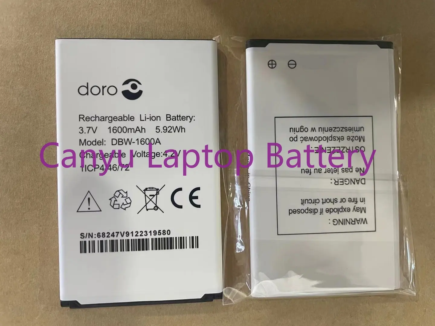 

For 1600mAh DBW-1600A Battery for Doro 7010 7011 7781 Secure 780x Cell Phone