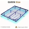 Queen Bed Frame with LED Lights, Metal Platform Bed with Heavy Duty Steel Slats and 4 Mattress Slide Stopper,Floating Bed Frame 2