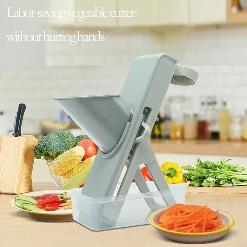 5 In 1 Stainless Steel Vegetable Grater Slicing Tool Mandoline Vegetable  Cutter Multifunctional Carrot Grater Onion Dicer Gadget - AliExpress
