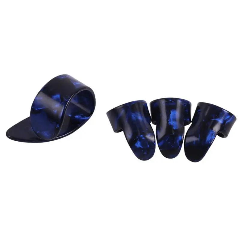 Guitar Picks 4 Pcs Guitar Finger Picks Fingertip Adjustable Plectrum Thumb Middle Finger for Acoustic Guitar Banjo Bass Ukulele