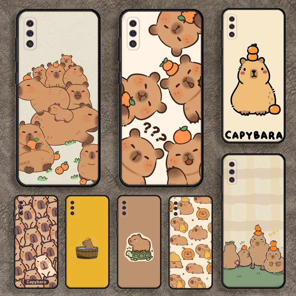 Simpatica Custodia Per Telefono Divertente Capybara Per Samsunga 91,80,73,72,71,70,53,52,51,42,41,40,32,31,30,22, 13 S 4G 5G Custodia Morbida Nera