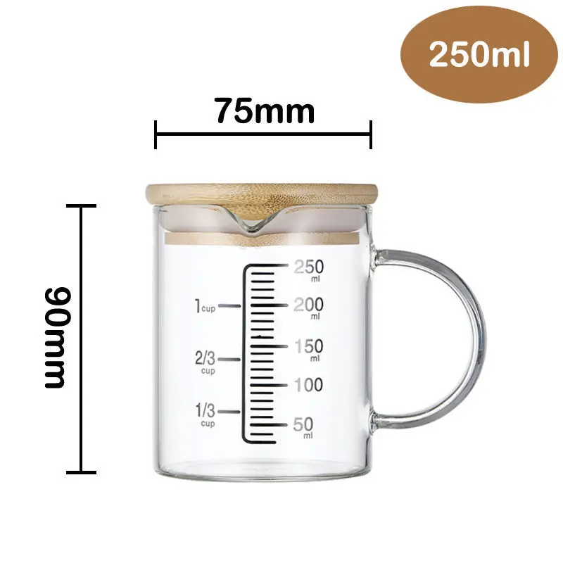Creative Food Grade Borosilicate Glass Measuring Cups Pot Kettle Heat  Resistant Transparent Milk Cup With Scale Kitchen Toolscup - Measuring Cups  & Jugs - AliExpress