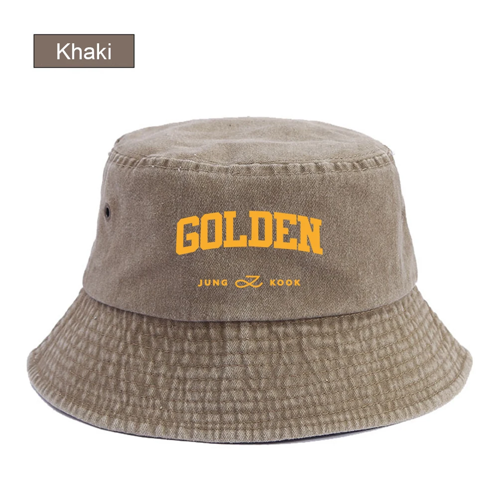 Kpop Jung Kook 1st Solo Album Golden Jungkook Fischerhut für Männer, reine Baumwolle, Panama, Fischer, Gorras, Mann und Frau, 56–58 cm, Sonnenkappe – Detail 9