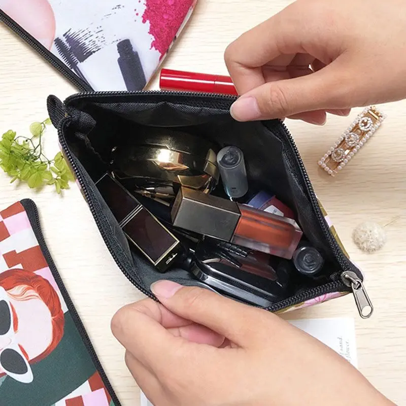 Custom Your Image / Logo / Name Wallet Women Makeup Bags Ladies Cosmetic Cases Female Toiletries Organizer Storage Bags 4