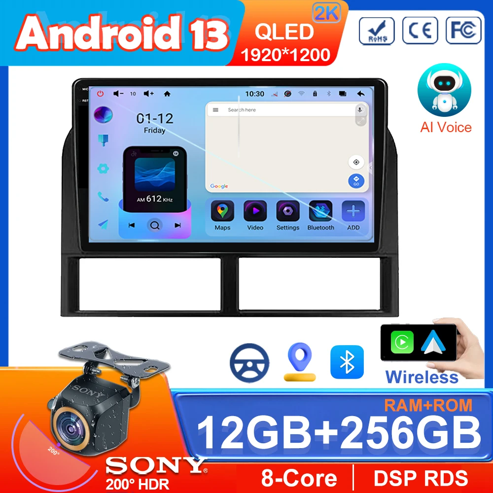 

QLED 2K Android 13 For Jeep Grand Cherokee II WJ 1998-2004 Car Radio Stereo Multimedia Player GPS Navigation 5G wifi CPU No 2din