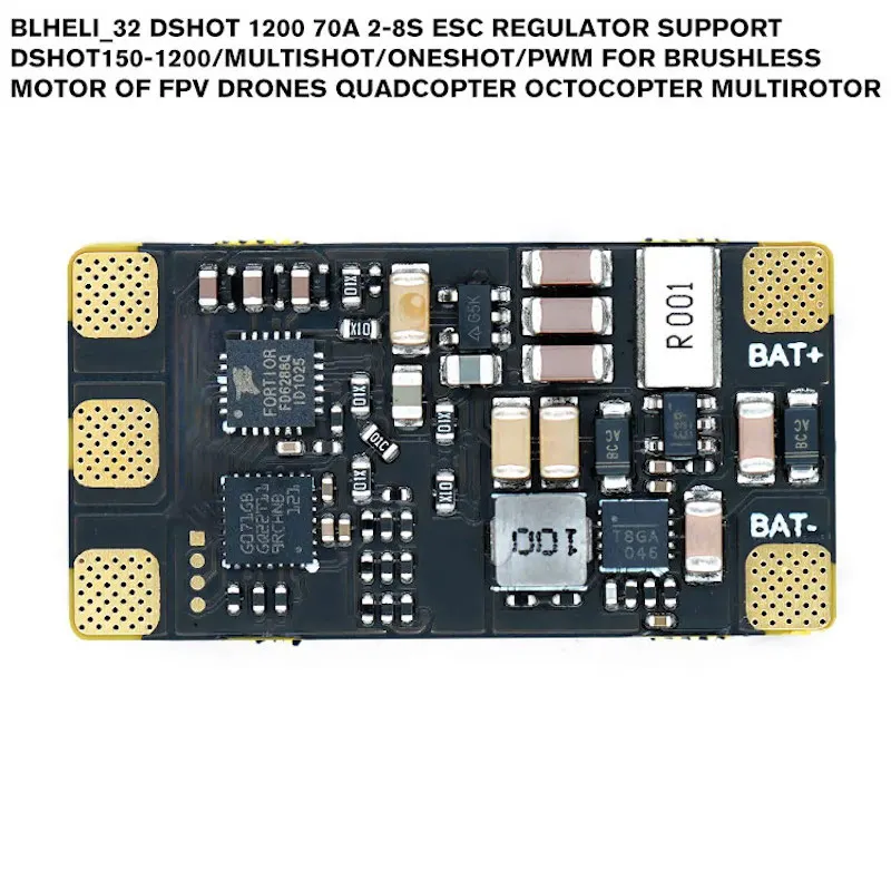 BLHeli_32 DSHOT 1200 70A 2-8S ESC Regulator Support DShot150-1200/MultiShot/OneShot/PWM For Brushless Motor Of FPV dron