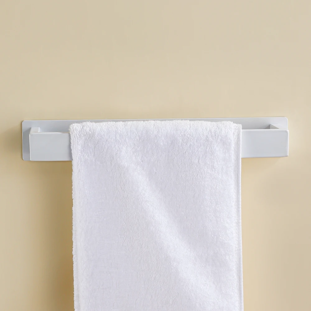 Self-Adhesive Bathroom Towel Rack Stainless Steel Kitchen Towel Hanger Holder Toilet Square Bar No Drill 30/40/50cm towel rack towel holder