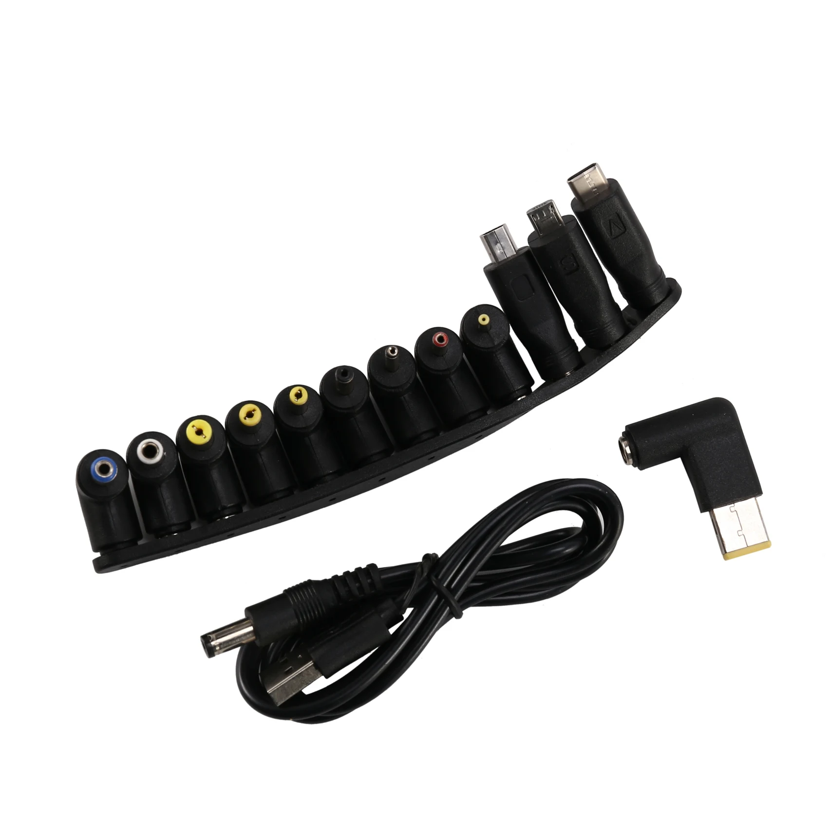

DC Power Cord USB to 5.5X2.1 Multifunctional Dc Interchangeable Plug is Suitable for Laptops and Routers