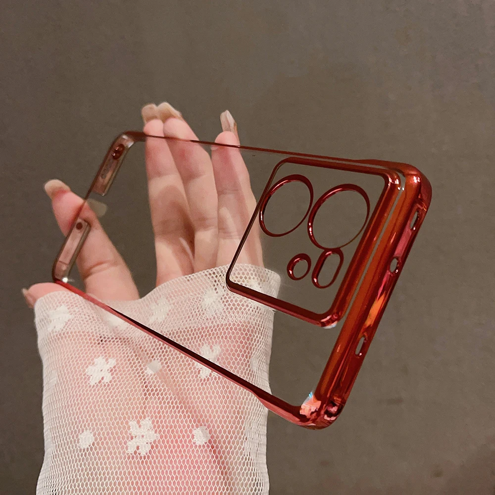 Per Xiaomi Redmi K60 Ultra Case Luxury 6D Plating Clear Ultra-Thin Hard Back Cover Trasparente Antiurto Per Telefono Redmik60Ultra