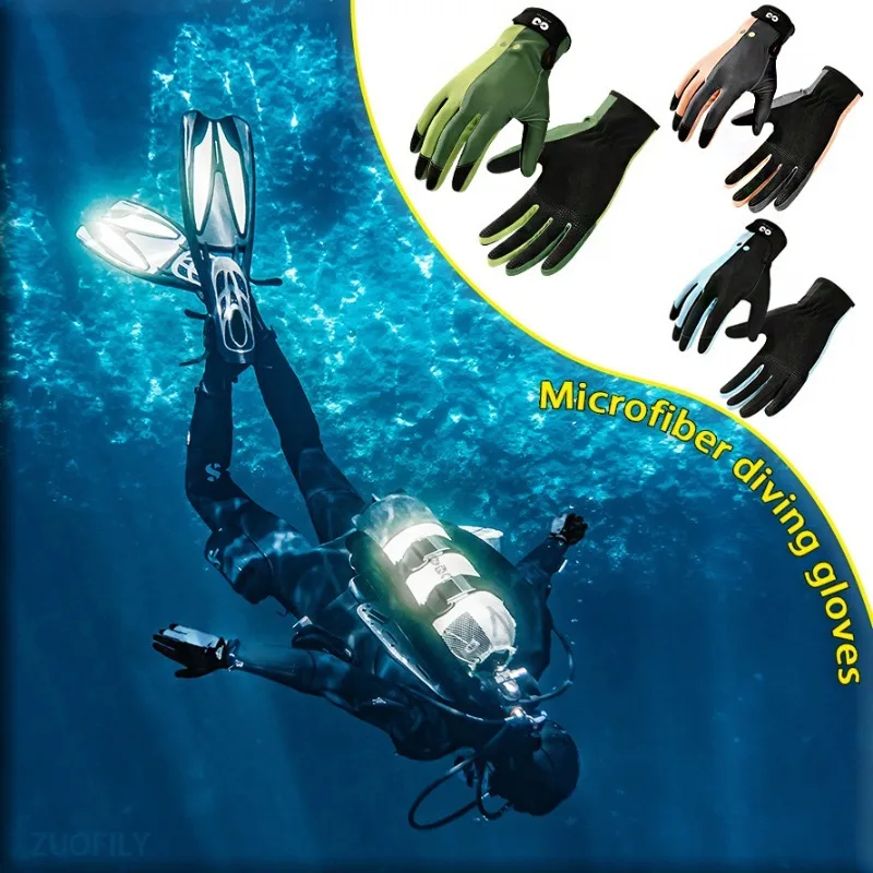 New Diving Gloves Men Women Summer Swimming Surfing Microfiber Thick Silicone Anti Slip and Wear-resistant Sun Protection Gloves
