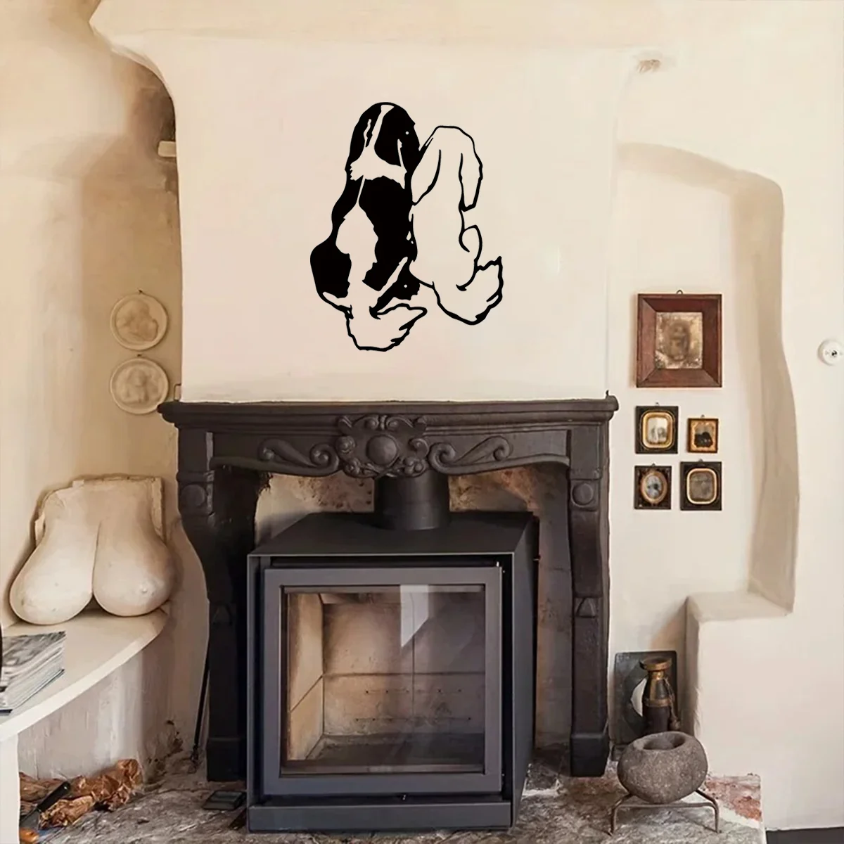 

Cute Dog Metal Wall Hanging Art Iron Art Silhouette Animal Minimalist Abstract Line Home Decor Create A Warm Atmosphere for Home
